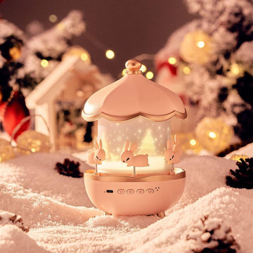 Bunny Carousel Night Light Projector – Soft Light & Calm Sleep | إضاءة هادئة لنوم الأطفال
